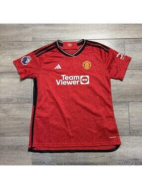 MANCHESTER UNITED 2023/2024 FOOTBALL SHIRT JERSEY HOME ADIDAS Jones #41  SIZE L
